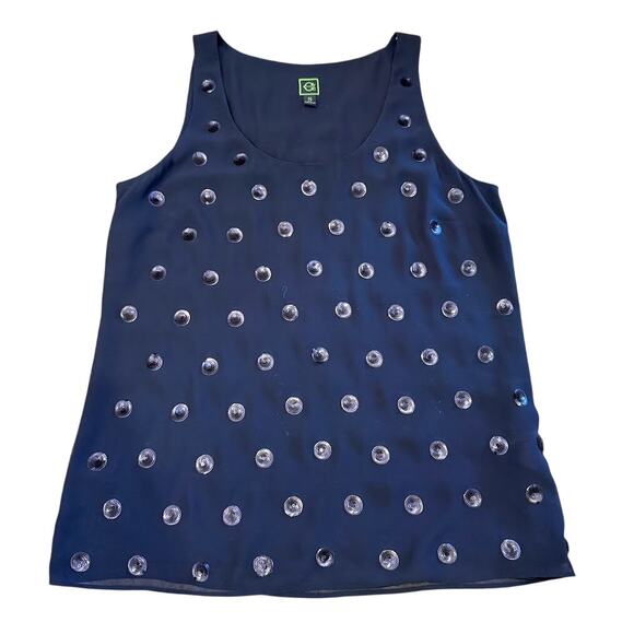C. Wonder Navy Embellished Tank Top,‎ Size S - Picture 1 of 3